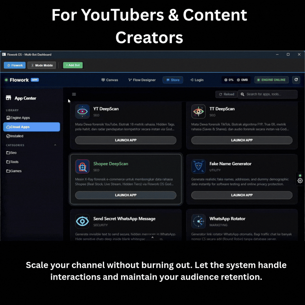 Demo Flowork OS for Youtubers