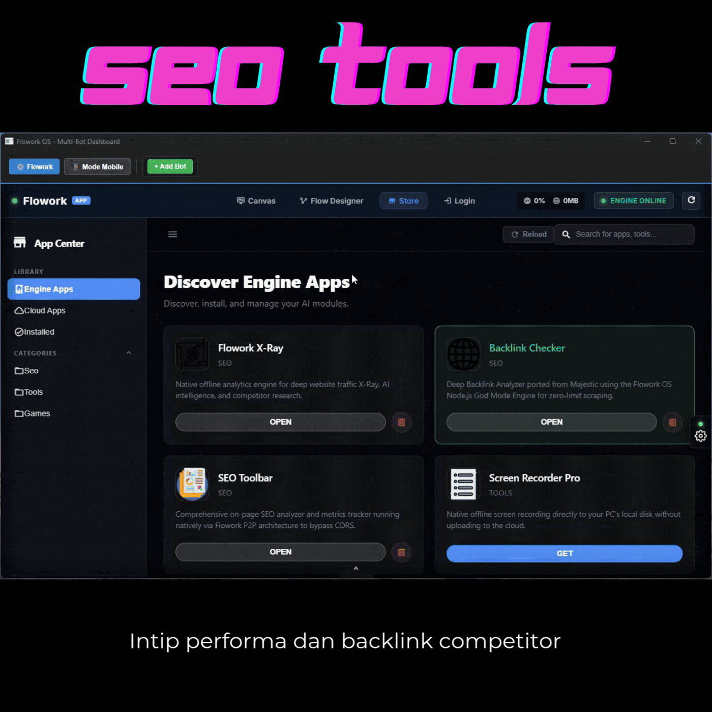 Demo Flowork OS untuk Pakar SEO