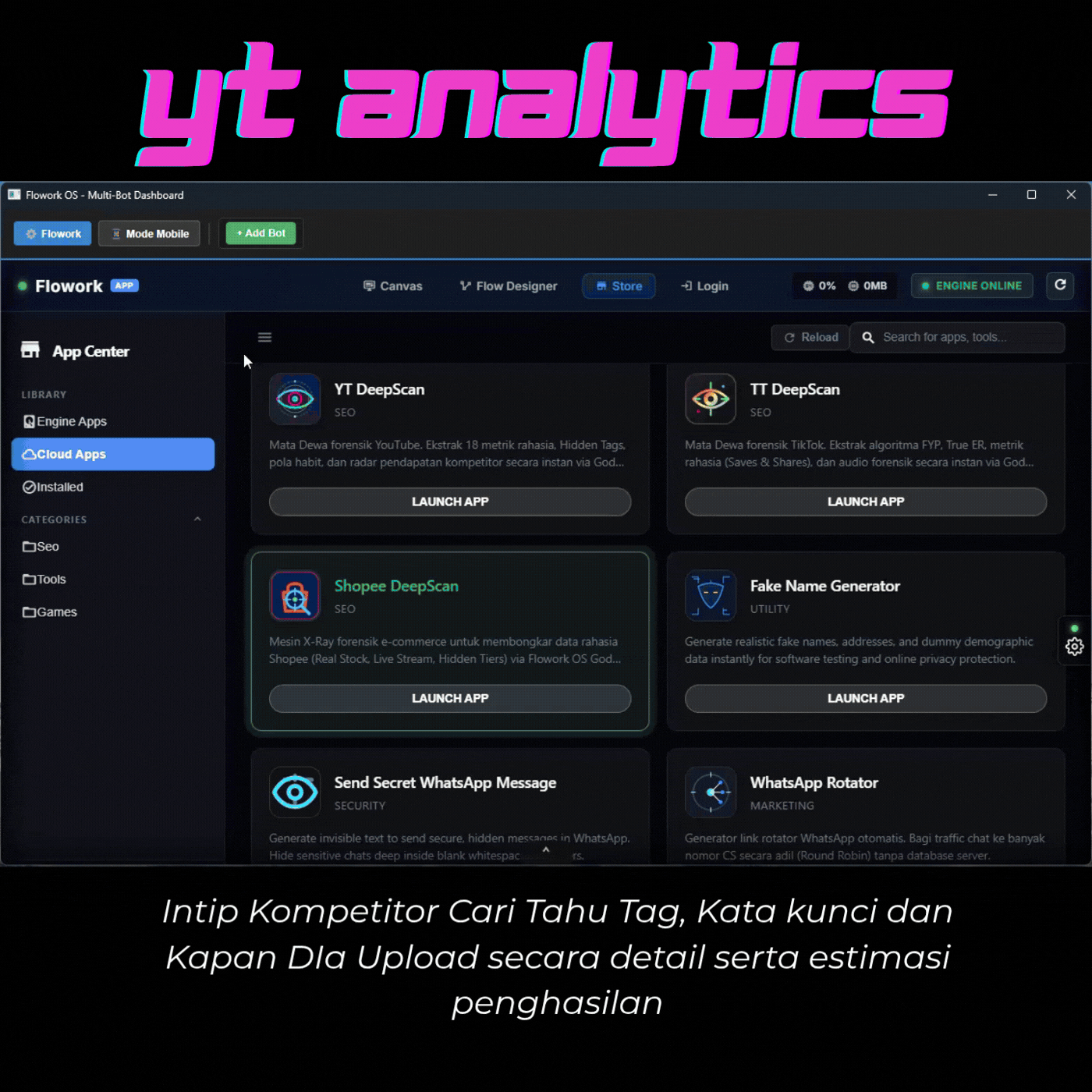 Demo Flowork OS untuk Youtuber